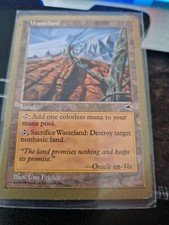 Carte magic the gathering Gold Border Wasteland ( Mark Le Pine Tokyo 1999 ) mint