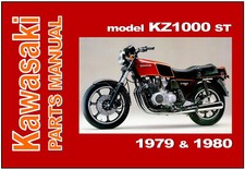 KAWASAKI Parts Manual Z1000 ST Z1000ST KZ1000 KZ1000E 1979 1980 Spares Catalog