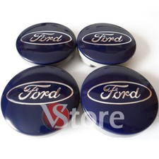 4 Compatible Alloy Wheel Hub Caps for Ford 54mm Blue