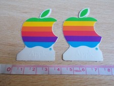 2 small apple stickers