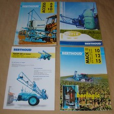 Lot de 4 Prospectus publicitaires BERTHOUD - Pulvérisateurs - Voir descriptif