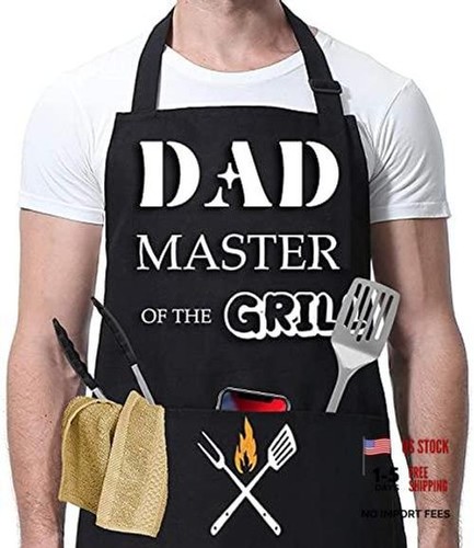 Funny bbq black chef aprons - black,