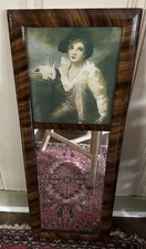 Antique Trumeau Mirror Famous Boy And Rabbit Farmhouse Vintage