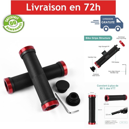 Poignées vélo rouges