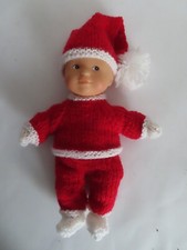 DERNIER vetement poupée mini-calin pere noel 20 cm 5 pieces