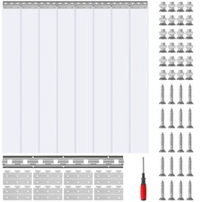 VEVOR Rideau de Porte Lanière PVC Bande à Lamelles en Plastique 122x213,4 cm