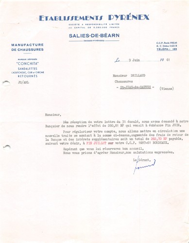 1961 manufacture chaussures - 1961, de