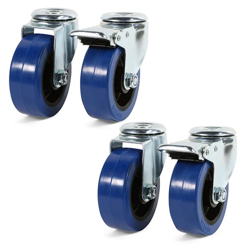 Roulettes 100mm caoutchouc - roulettes,