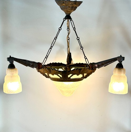 Lustre art déco feux 1930 - lustre,