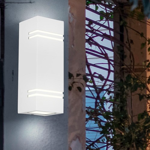 Lampe murale led blanche alu - led,