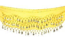 Châle JAUNE dance orientale