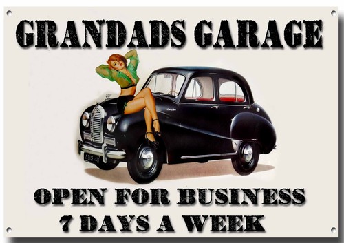 Grandads garage métal signe - grandads,