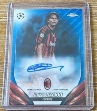 FLIPPO INZAGHI 23-24 Topps Chrome UEFA BLUE WAVE PARALLEL AUTO AUTOGRAPH #71/75