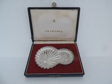 PLAT BONBON VINTAGE JAPONAIS EN ARGENT STERLING 925 FESTONNÉ CHRYSANTHÈME ave...