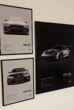 Poster toile voiture sport noir & blanc – Affiche murale déco moderne sans cadre