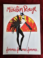 Vintage Book: Moulin Rouge Programme 1984 Colourful Illustrations  French Cancan