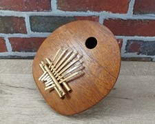 Ancien instrument sanza kalimba piano à doigts africain noix 7 touches bois