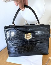Sac Vintage cuir Crocodile
