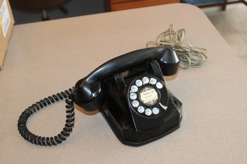Vintage rotary dial phone - dial,