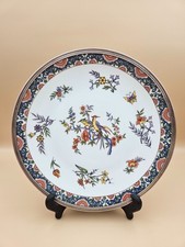 RAYNAUD Limoges TETARD brothers plate porcelain silver exotic birds