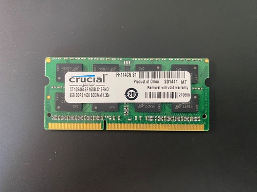 Barrette ram crucial 8gb - 8gb, ddr3