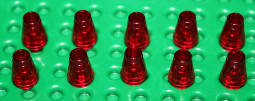 Lego trans red cone - x, trans-red