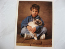 CP ARTHUS BERTRAND CHAT SACRE DE BIRMANIE ( filibert et son ami) 1994 NON ECRITE