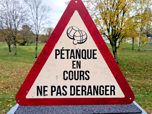 Plaque metal pétanque - plaque, en