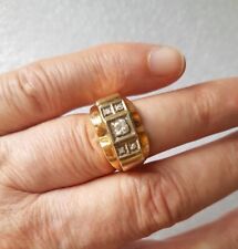 Bague vintage années 50 en OR 18 ct + diamants - 50's Gold ring