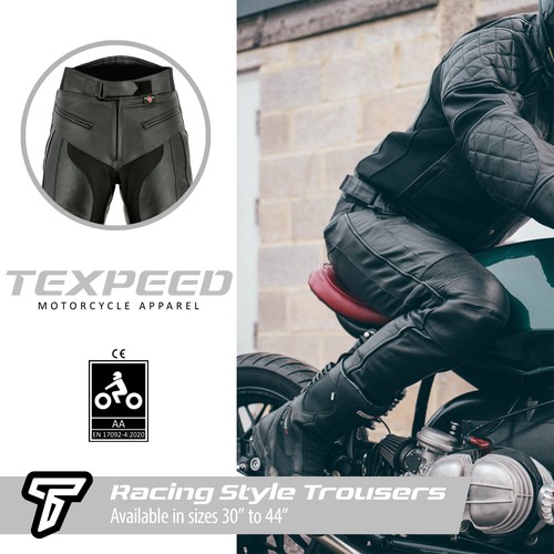 Pantalon moto cuir texpeed - cuir,