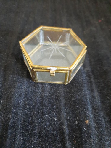 Boîte ancienne verre - en, et