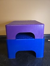 The Firm Stepper Set Of 2 Blue and Purple No Rubber Feet