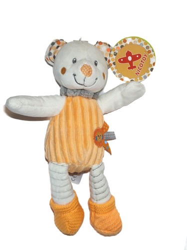 Nicotoy doudou ours orange - nicotoy,