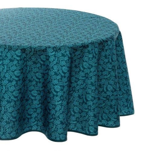 Nappe ronde imprimé - imprimé, "feuille"