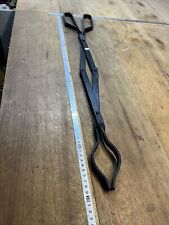 Antique tool ash clamp embers fireplace folding wood catcher ref N.2