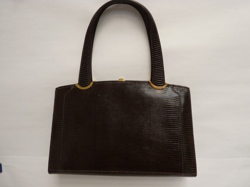 Ancien sac main lézard - ancien,