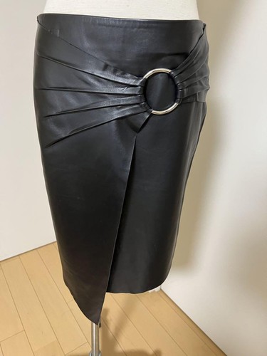 Jupe enveloppante cuir - enveloppante,