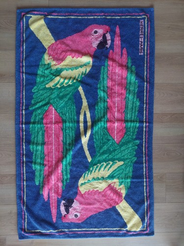 Drap plage coton perroquets - de,