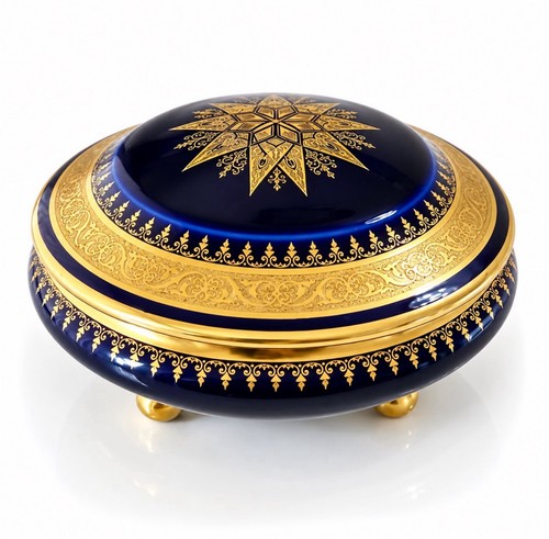 Boîte limoges porcelaine - boîte, bleu