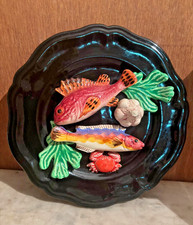 Assiette Barbotine Trompe