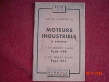 RENAULT PETROL TYPES 668 AND 671 INDUSTRIAL ENGINE MAINTENANCE MANUAL