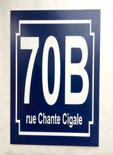 plaque pvc numero de rue ou de