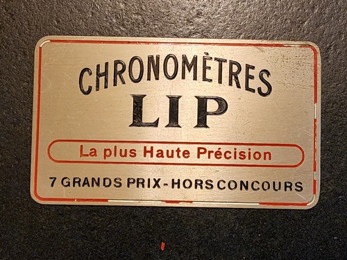 Lip chronometres plaque - chronometres,