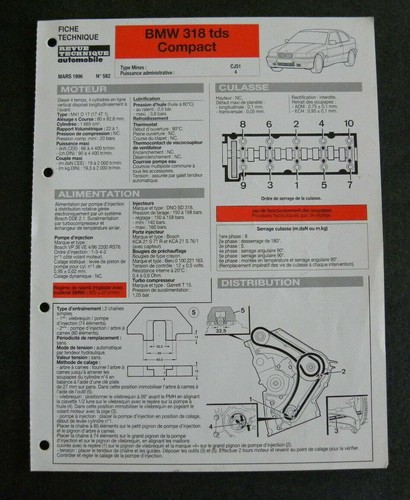 Fiche technique automobile bmw - technique,