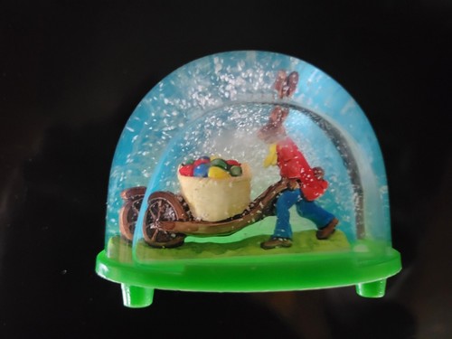 Boule neige lapin pâques - neige,