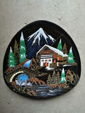 ASSIETTE ÉMAUX LONGWY NOIRE