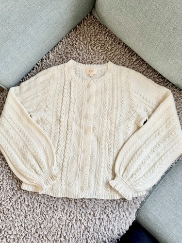 Gilet écru sézane aurélie - gilet,