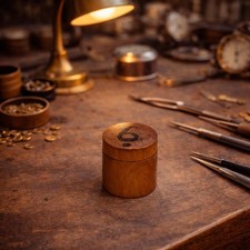 Petite boîte ronde ancienne