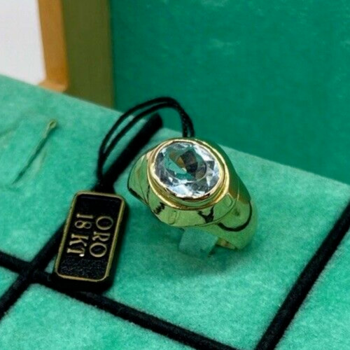 Bague jaune neuve 18kt - bague,