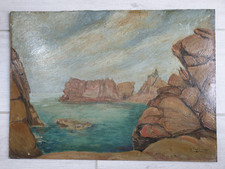 Tableau ancien Marine Île de